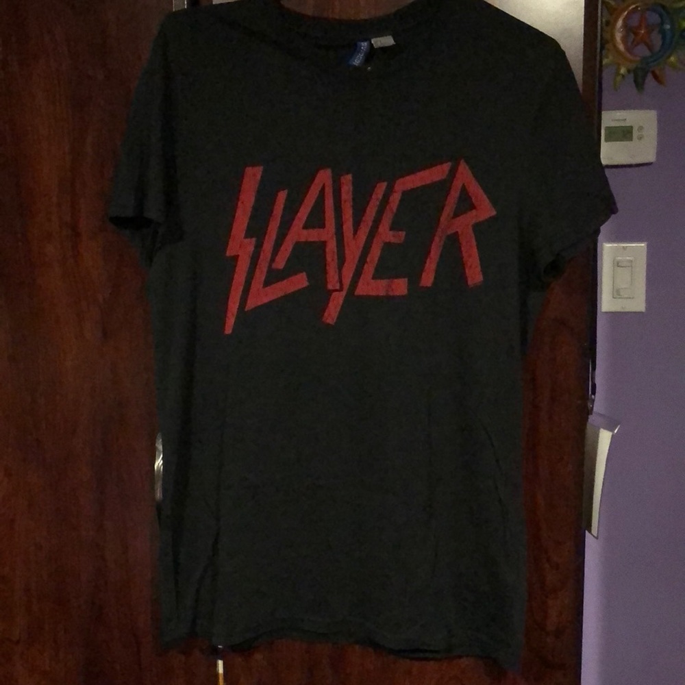Distressed Slayer Band Shirt